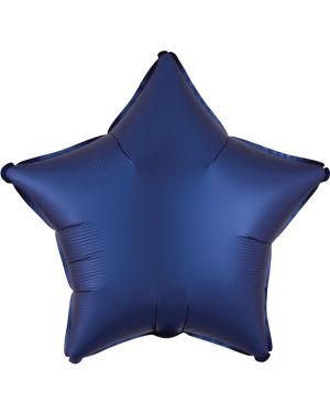 Navy Blue Satin Luxe Star Balloon - 18&quot; Foil