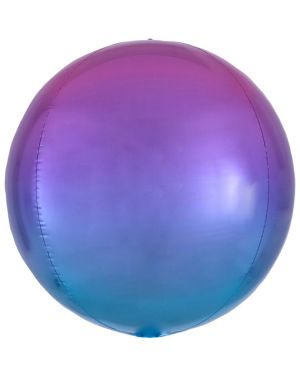 Ombre Red &amp; Blue Orbz Balloon - 16&quot; Foil