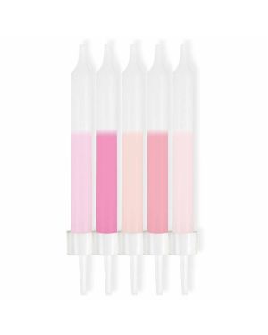 Pink Mix Candles - 6cm (10pk)