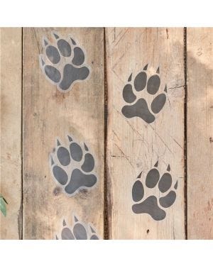 Let&#039;s Go Wild Animal Pawprint Floor Stickers (6pk)