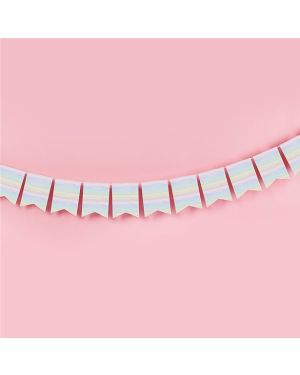 Eco Pastel Rainbow Paper Bunting - 2m