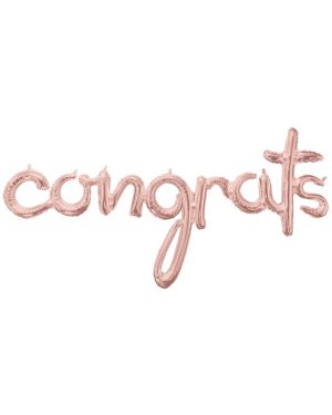 Rose Gold Congrats Phrase Balloon - 56&quot; Foil