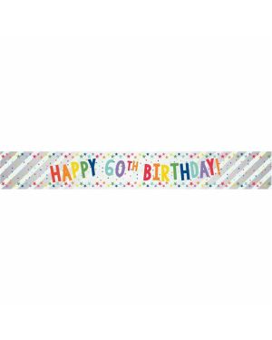 Happy 60th Birthday Foil Banner - 1.74m