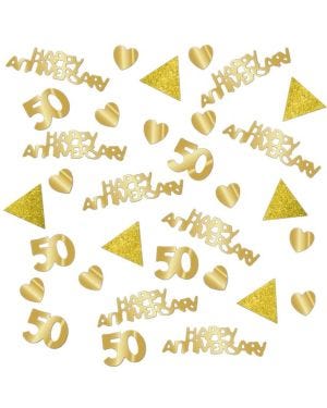 50th Gold Wedding Anniversary Confetti (34g pack)