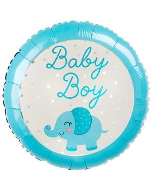 Baby Boy Blue Elephant Foil Balloon - 18&quot;