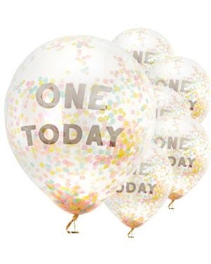 One Today Confetti Balloons - 12&quot; Latex (5pk)