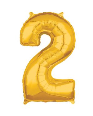 Gold Number 2 Balloon - 26&quot; Foil