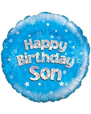 Happy Birthday Son Blue Balloon - 18&quot; Foil