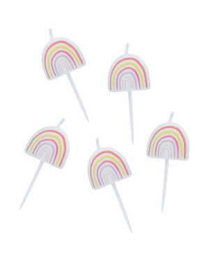Rainbow Candles (5pk)