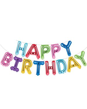 Happy Bday Rainbow Bunting 1 (Foil Balloons)