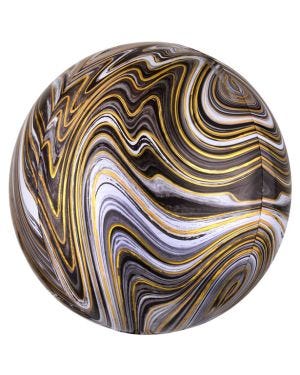 Black Marblez Orbz - 16&quot; Foil Balloon