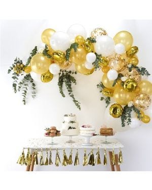 Gold Balloon Arch - 70 Balloons