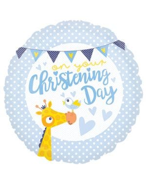 Blue Christening Day Balloon - 18&quot; Foil