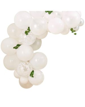 Botanical Baby Mini White Foliage Balloon Arch - 45 Balloons