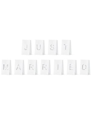 Just Married Lantern Candle Bags - 19cm (11pk)