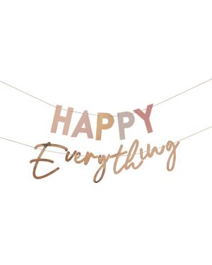 Pastel And Gold Happy Everything Party Bunting