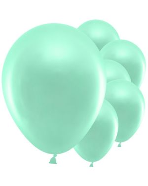 Mint Green Metallic Balloons - 12&quot; Latex (10pk)