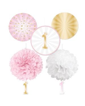 1st Birthday Pink Decorating Kit (5pk)