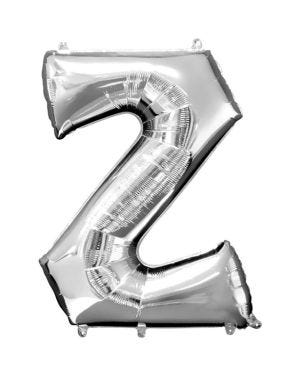 Silver Letter Z Balloon - 34&quot; Foil