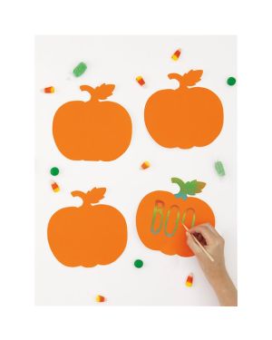 Pumpkin Scratch Art Cutouts (24pk)