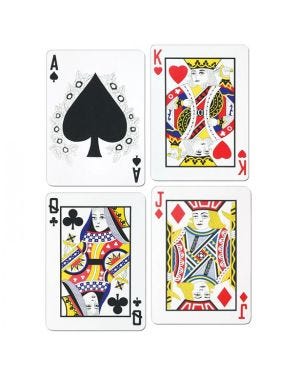 Giant Playing Card Cardboard Cutouts - 44cm x 31cm (4pk)