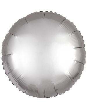 Platinum Satin Luxe Circle Foil Balloon - 18&quot;