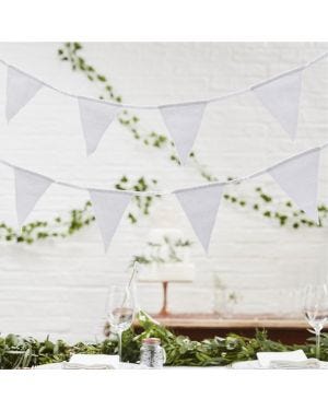 Beautiful Botanics White Fabric Bunting - 5m