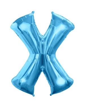 Blue Letter X Balloon - 34&quot; Foil