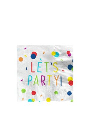 Confetti Birthday Beverage Napkins - 25cm (20pk)