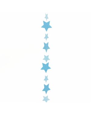 Blue Paper Stars Balloon Tail - 1.2m