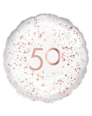 50th Rose Gold Foil Balloon - 18&quot;