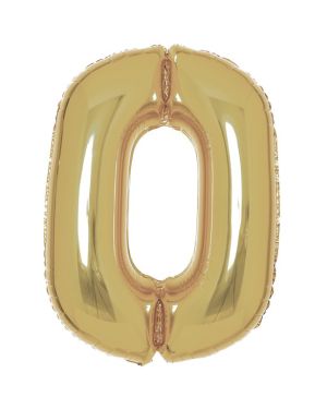 White Gold Foil Number Balloons - 34&quot;