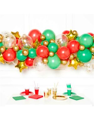 Festive Christmas Balloon Arch Garland DIY Kit - 66 Balloons