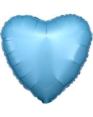 Metallic Pastel Blue Heart Balloon - 18&#039;&#039; Foil