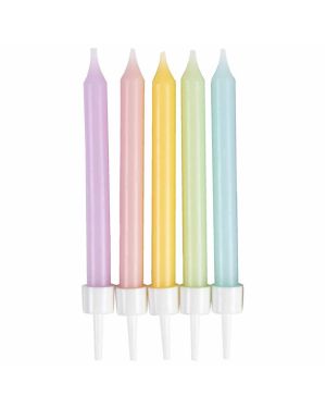 Pastel Assorted Candles - 6cm (10pk)