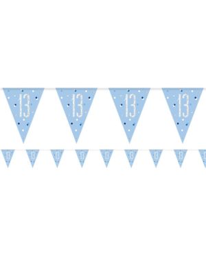 Blue Number 13 Plastic Bunting - 2.75m