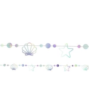 Mermaid Iridescent Shell Garland - 1.65m