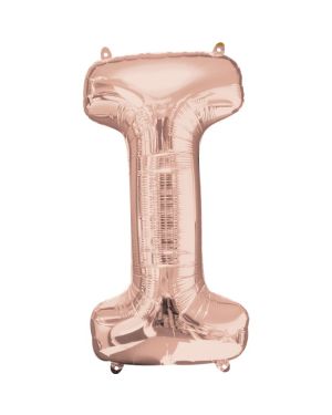 Rose Gold Letter I Balloon - 34 Foil