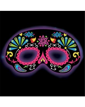 Black Ornamental Glow Stick Mask - 19cm