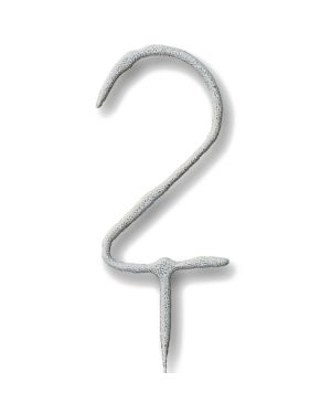 Silver Number 2 Sparkler Candle - 7&quot;