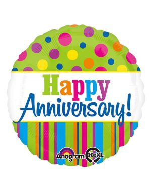 Bright Anniversary Balloon - 18&quot; Foil