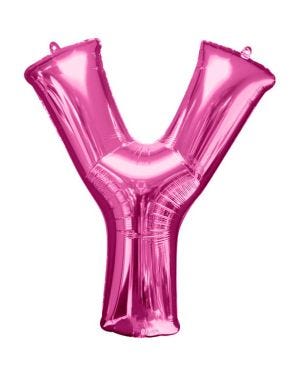 Pink Letter Y Balloon - 34&quot; Foil