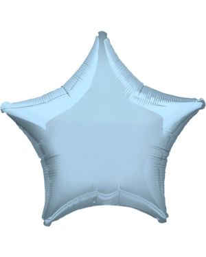 Metallic Pastel Blue Star Balloon - 19&quot; Foil