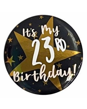 Add an Age Star Birthday Badge - 6cm