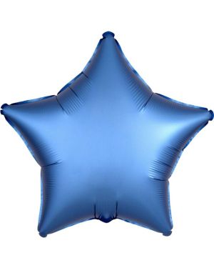 Azure Satin Luxe Star Foil Balloon - 18&quot; unpackaged