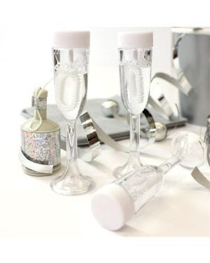 Champagne Glass Wedding Bubbles - 17ml (24pk)
