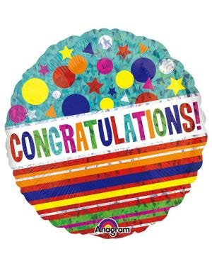 Congratulations Sparkle Balloon - 18&quot; Foil