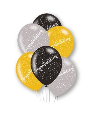 Congratulations Latex Balloons - 11&quot; (6pk)