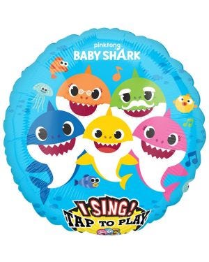 Baby Shark Tap To Sing Foil Balloon - 28&quot;