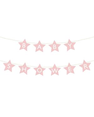 Pink Baby Shower Paper Banner - 3m